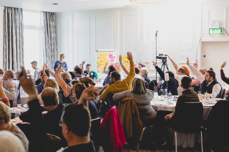 People attending a Citizens Assembly